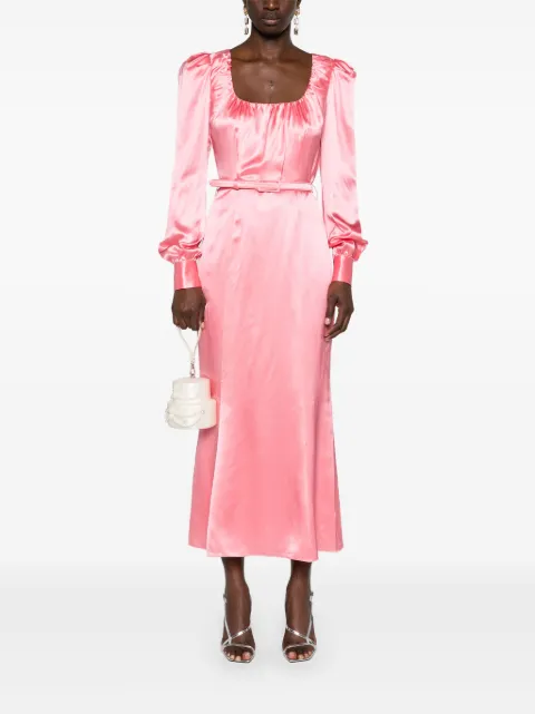 Alessandra Rich scoop-neck belted midi dress FABX3840F4376 - 1