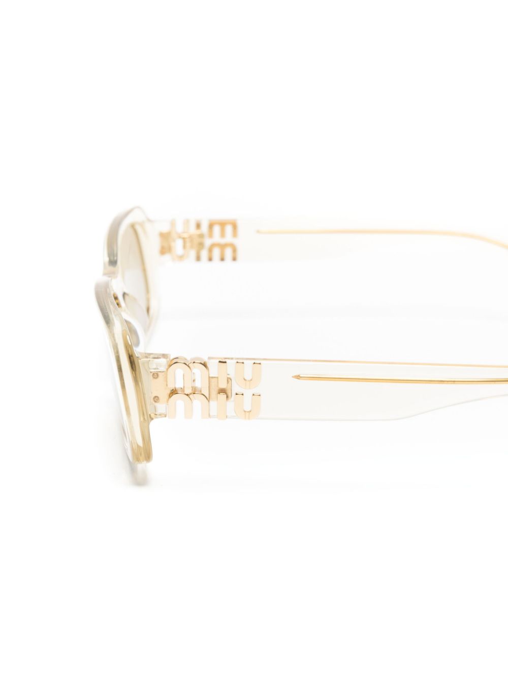 Miu Eyewear Glimpse rectangle-frame sunglasses Geel