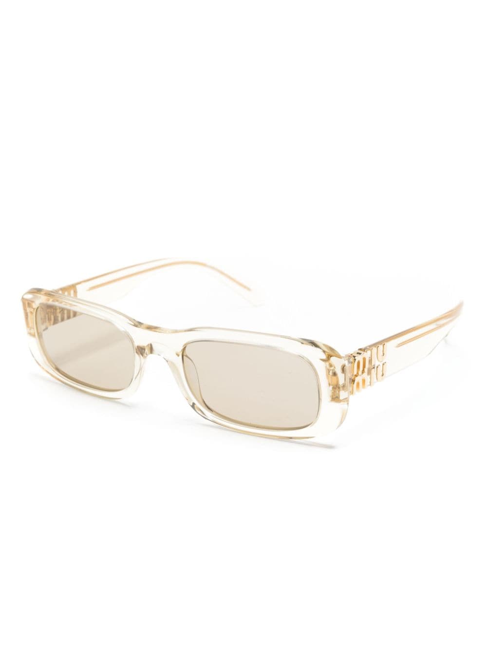 Miu Miu Eyewear Glimpse rectangle-frame sunglasses - Geel