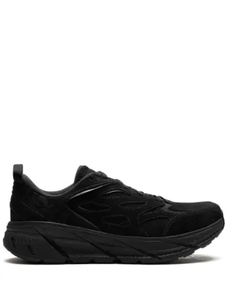 HOKA Clifton L スエードスニーカー | ブラック | FARFETCH JP