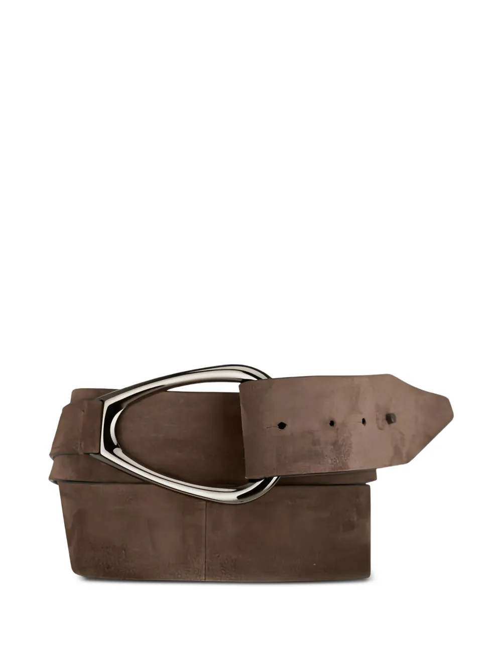 Brunello Cucinelli triangle-buckle belt - Marrone