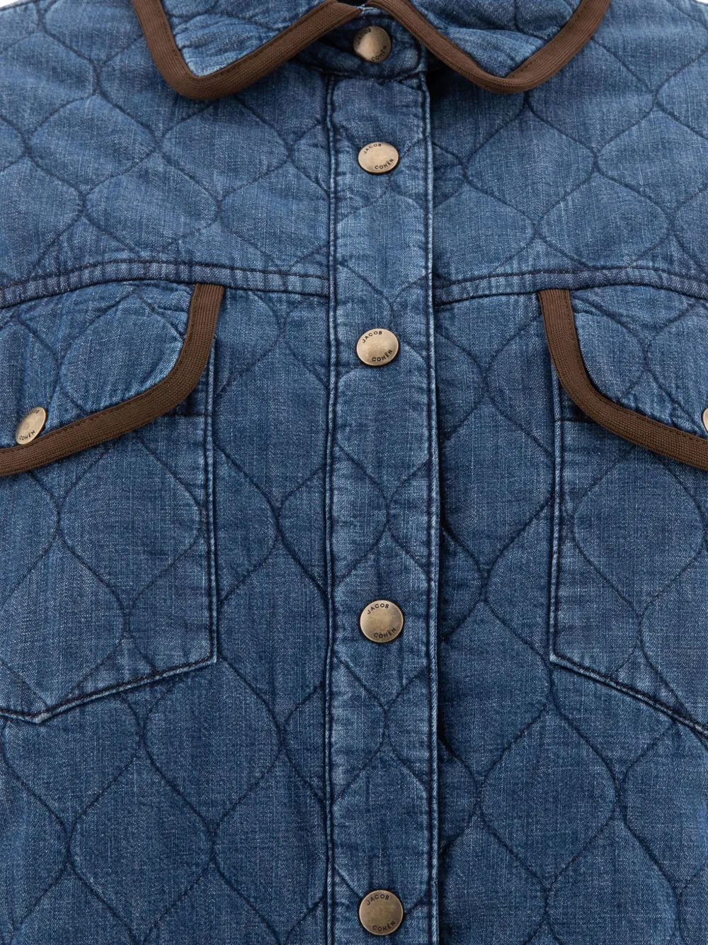 Jacob Cohën Gewatteerd denim shirtjack Blauw