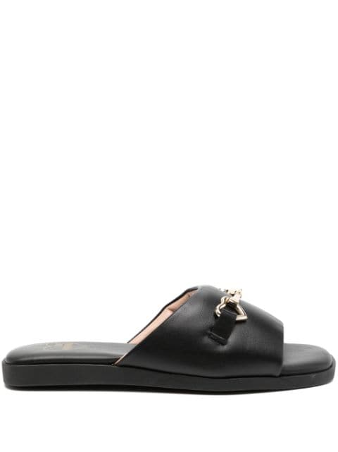Love Moschino buckle detailing leather slides