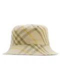 Burberry checked linen bucket hat - Neutrals