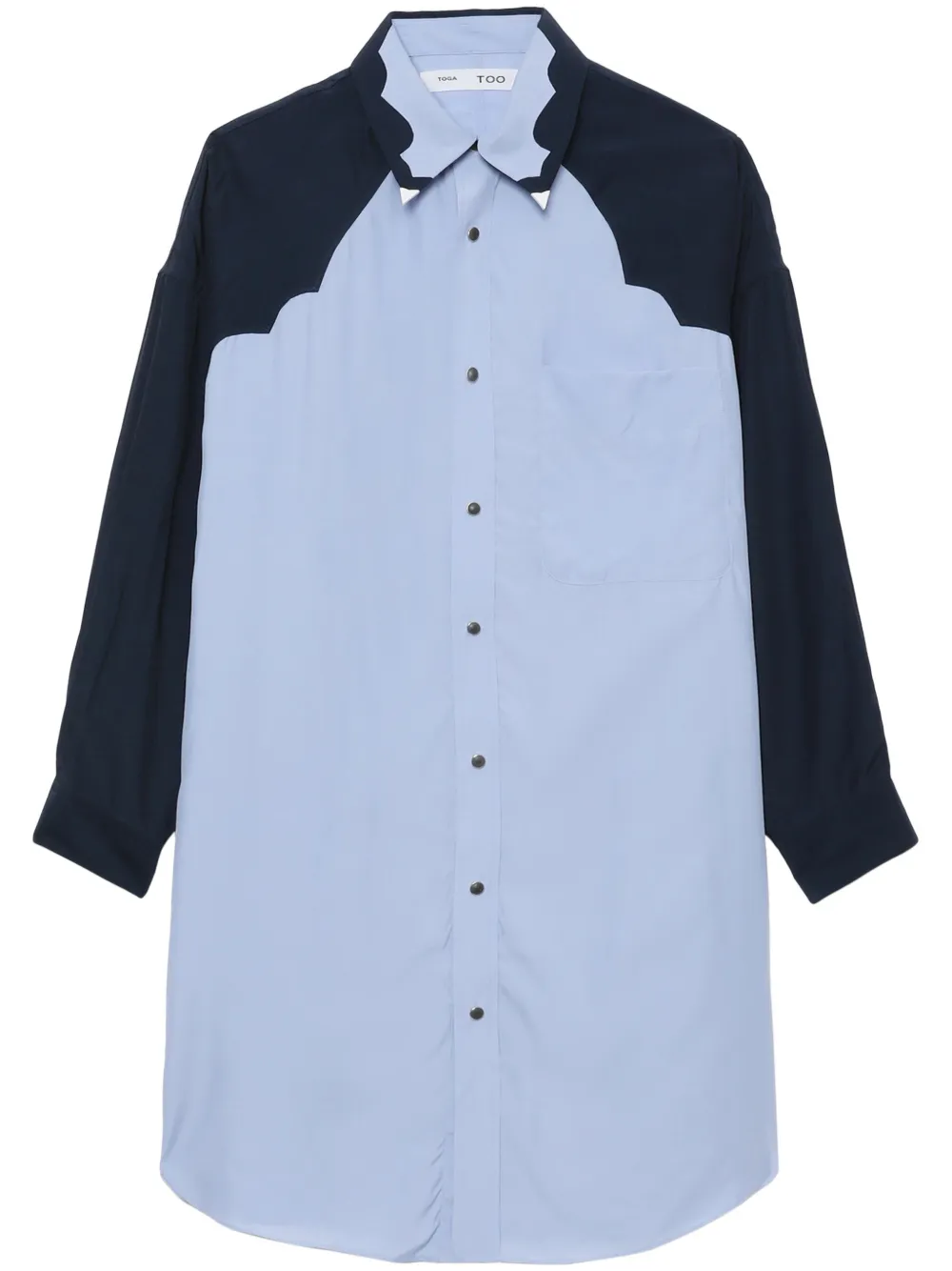 Toga Chemisier con design a inserti - Blu