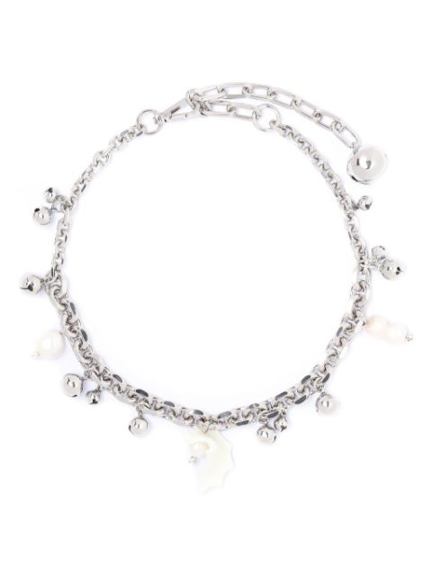 Simone Rocha bell-charm pearl chain choker