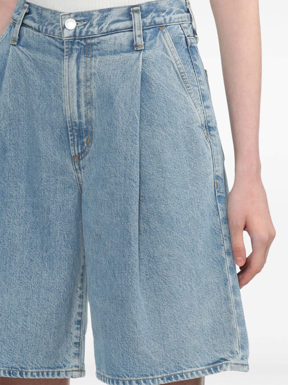 AGOLDE Shorts met wijde pijpen Blauw