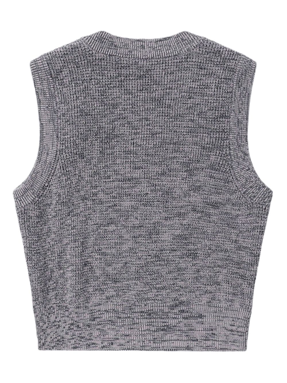 Maison Kitsune Handwriting logo-embroidered knitted vest Women