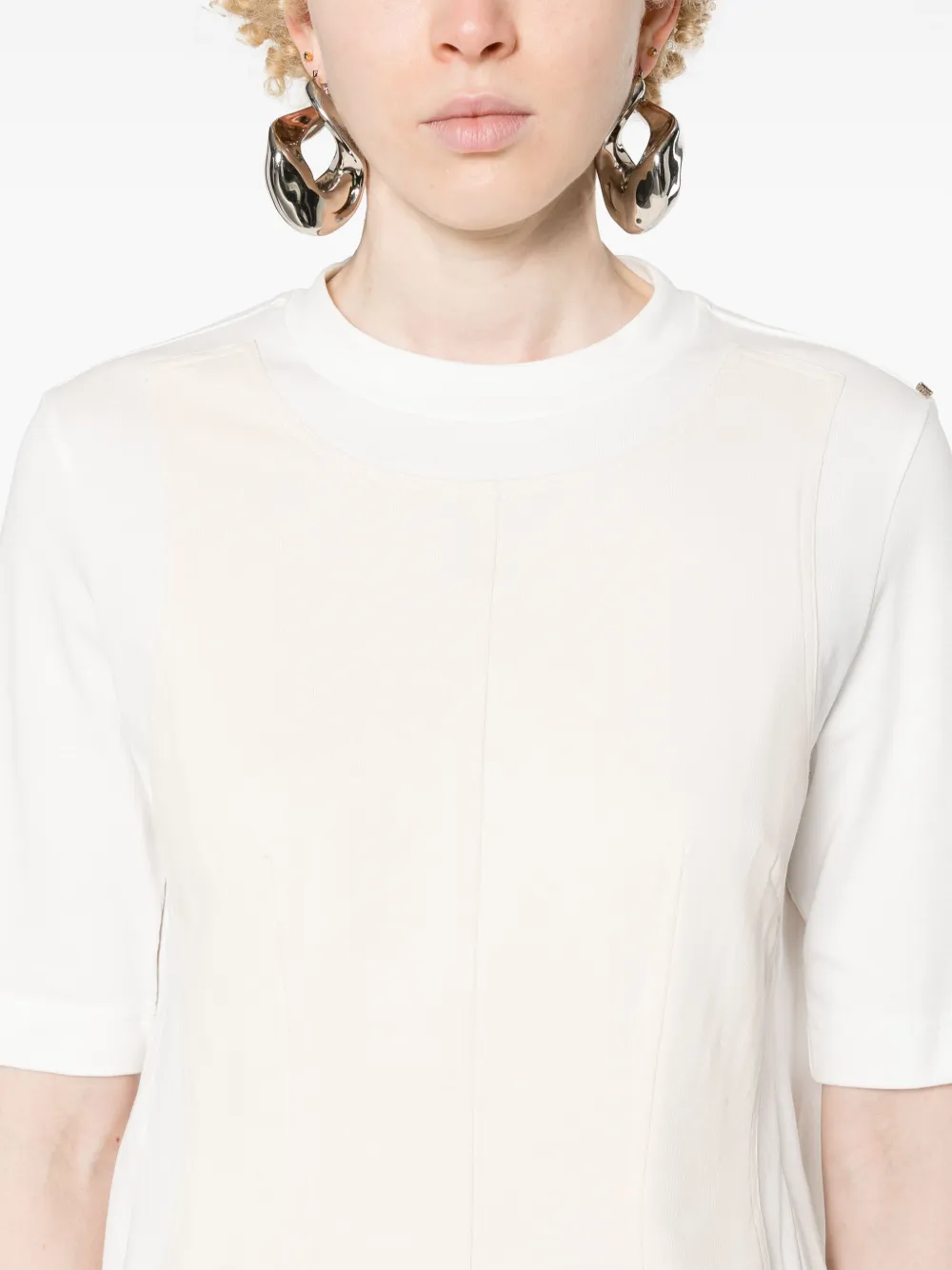 Sportmax T-shirt met gelaagd-effect Wit