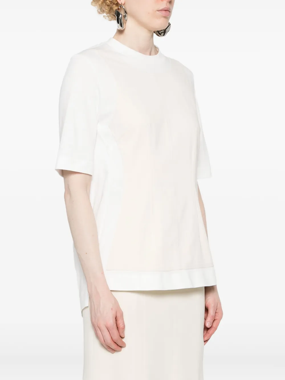 Sportmax T-shirt met gelaagd-effect Wit