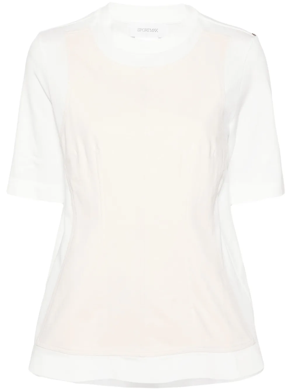 Sportmax T-shirt met gelaagd-effect Wit