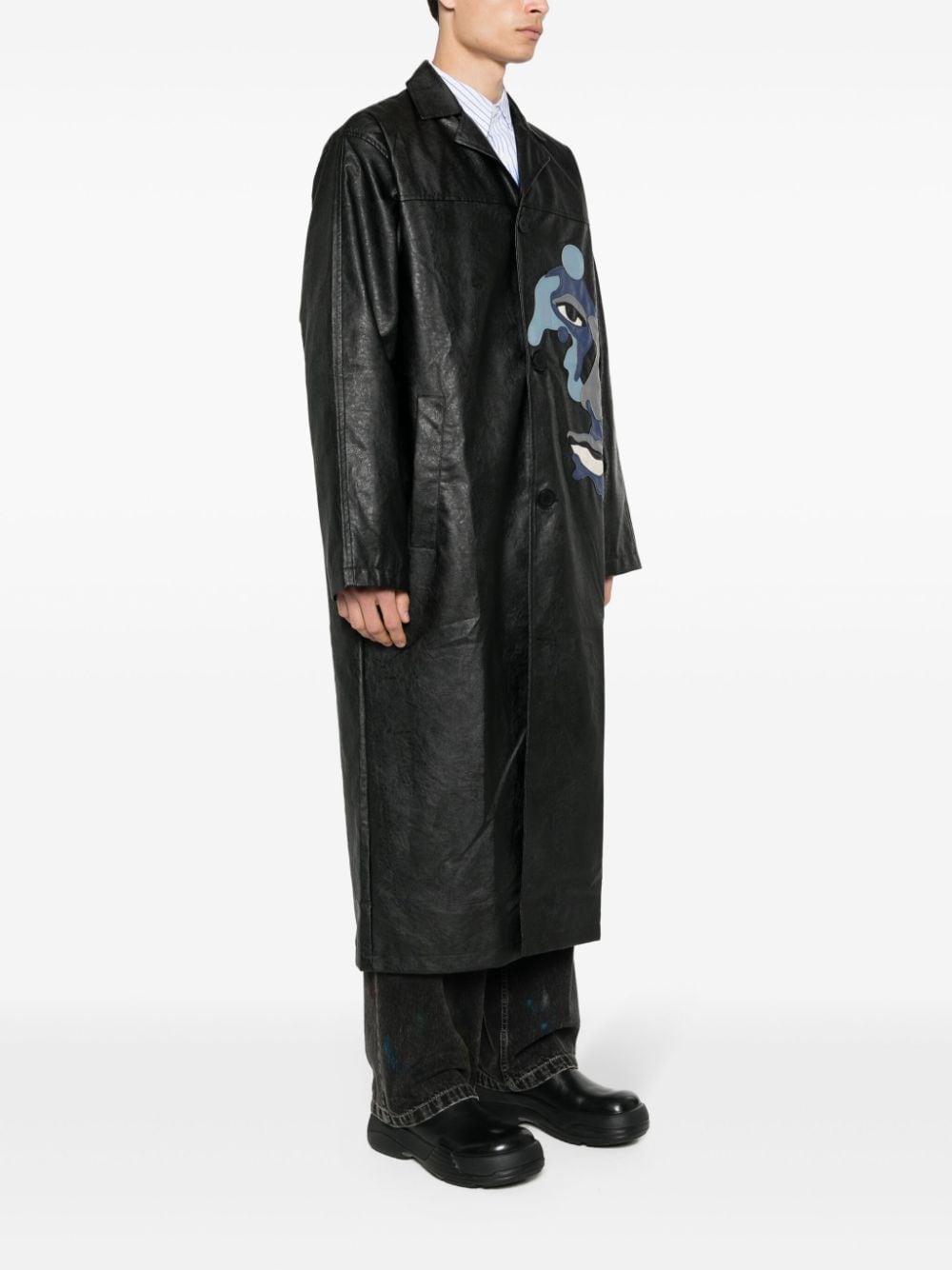 KidSuper Mantel met gezichtspatch Zwart
