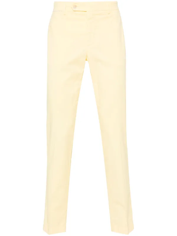 Hackett logo-patch Trousers | Yellow | FARFETCH SG