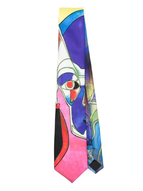 KidSuper Bauhaus print silk tie
