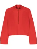 Forte Forte half-zip cropped jumper - Red