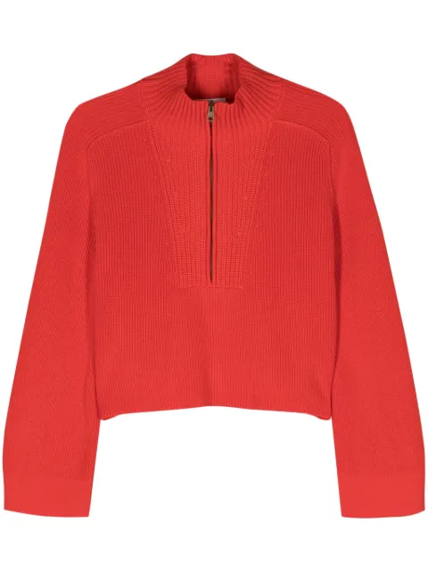 Forte Forte half-zip cropped jumper