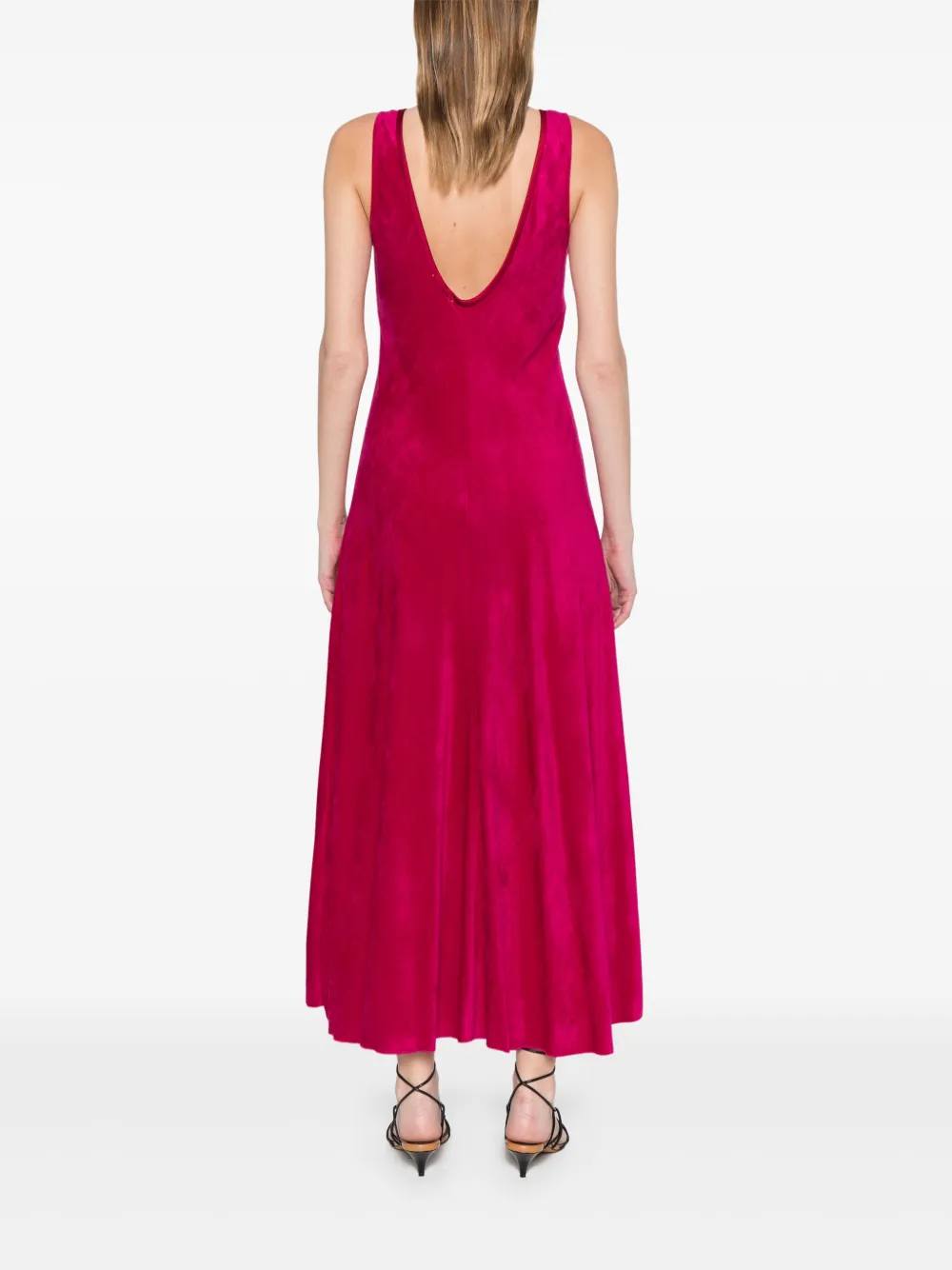 Forte Maxi-jurk met V-hals Paars