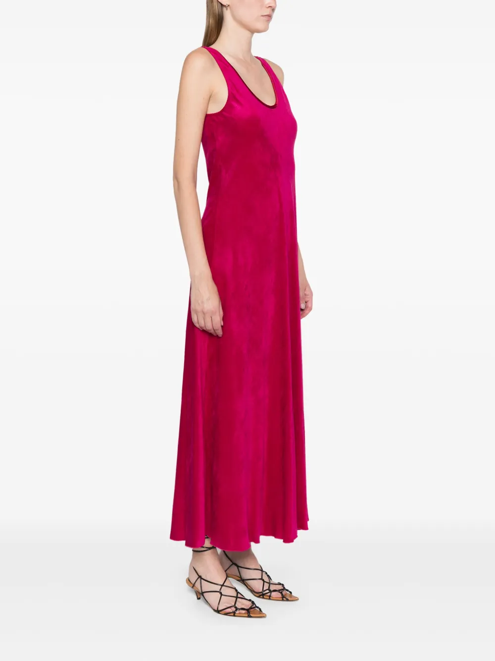 Forte Maxi-jurk met V-hals Paars