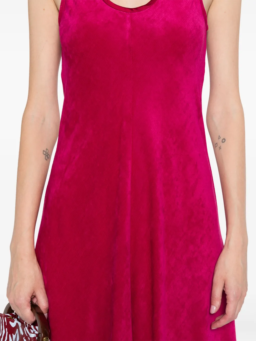 Forte Maxi-jurk met V-hals Paars