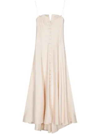 Forte Forte Strapless Tailored Maxi Dress | Neutrals | FARFETCH GE
