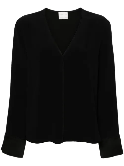 Blouse en crêpe à col v - Forte Forte - Modalova