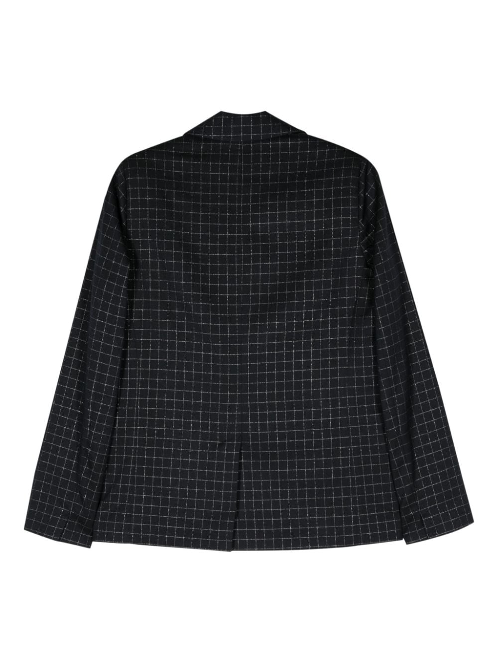 Shop Forte Forte Grid-pattern Single-breasted Blazer In Black