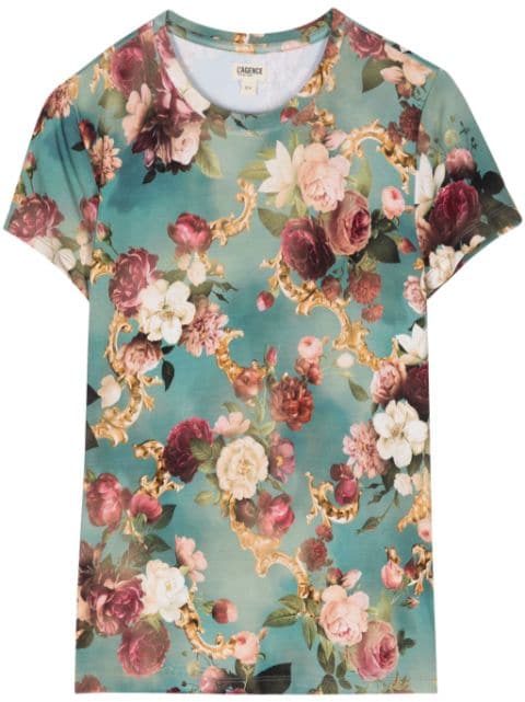 L'Agence floral-print t-shirt