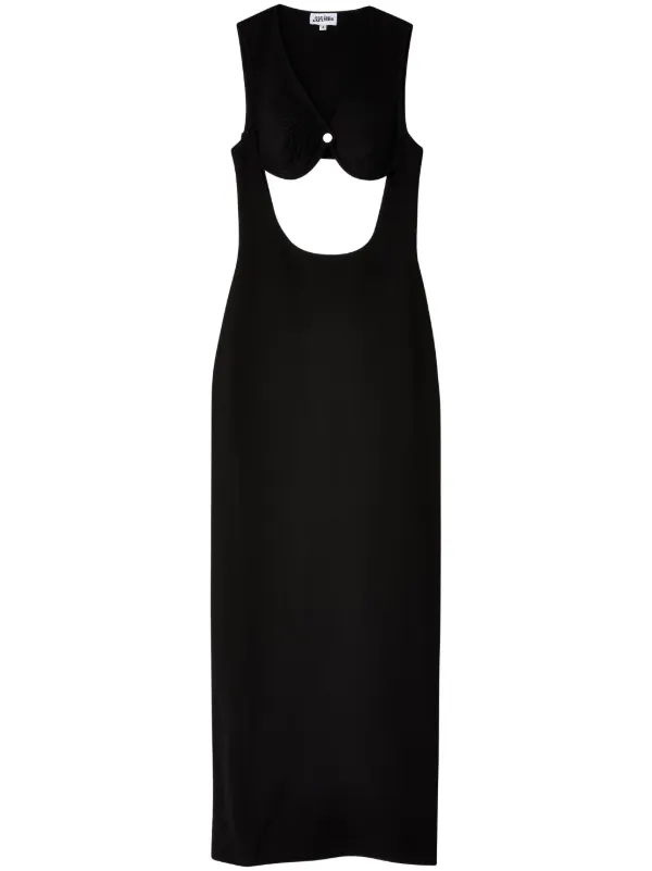 Jean Paul Gaultier Madonna Jersey Maxi Dress in Black