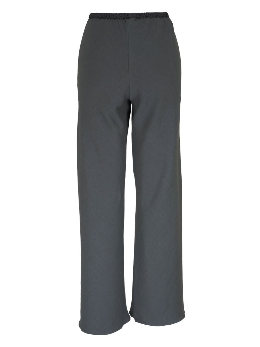 Shop Peter Cohen Linen-blend Straight-leg Trousers In Grey