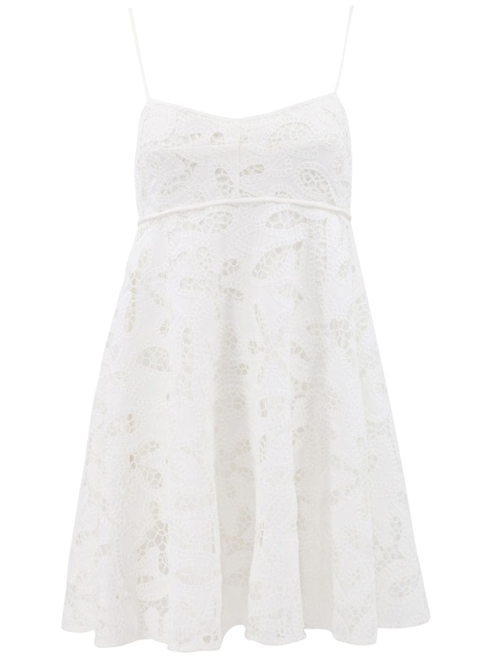Shop Alexis Adonna Embroidered Mini Dress In White