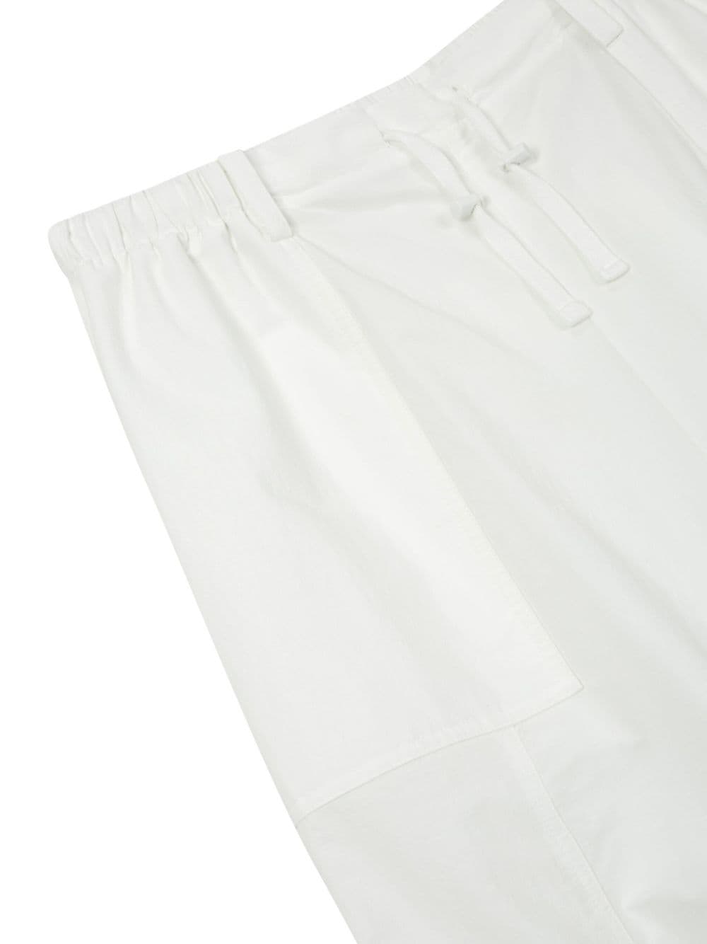 Shop Studio Tomboy Drawstring-waist Wide-leg Trousers In Weiss