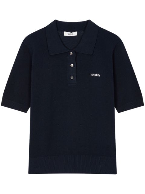 STUDIO TOMBOY logo-embroidered knitted polo shirt
