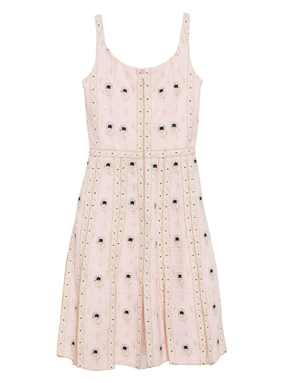 Shop Giambattista Valli Embroidered Silk Mini Dress In Pink