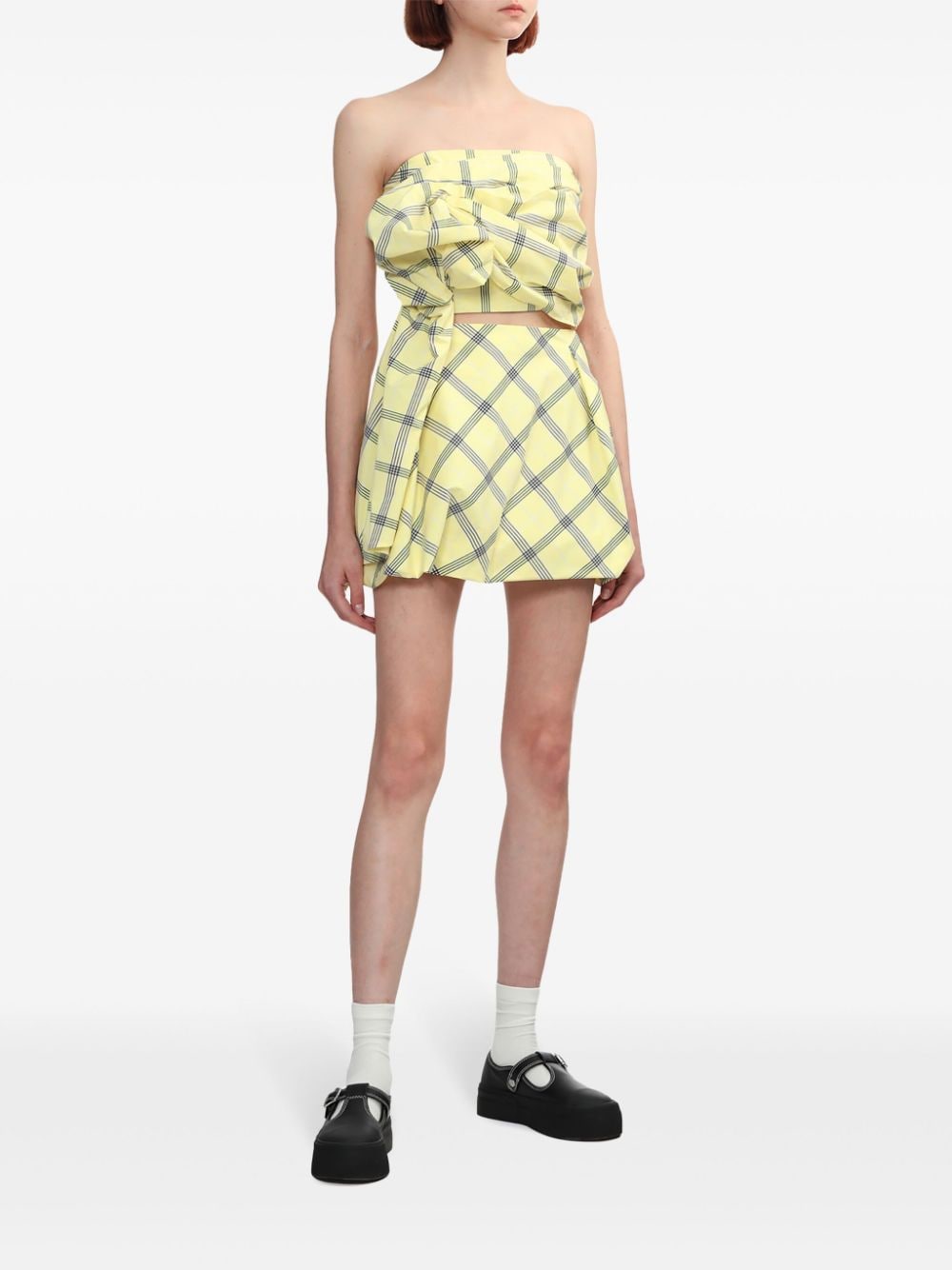 MSGM Strapless top - Geel