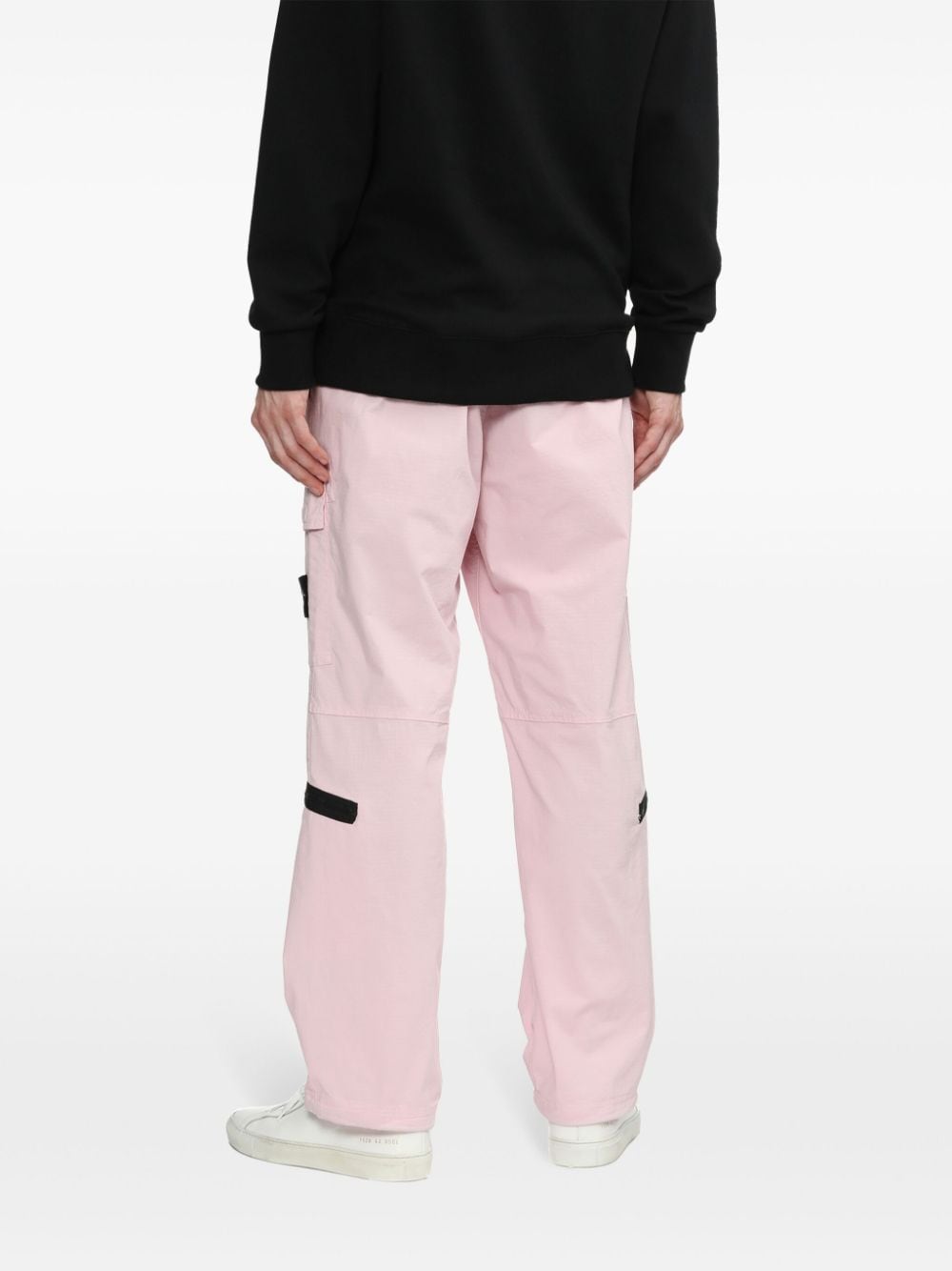 Shop Stone Island Compass-badge Track Pants In Pink