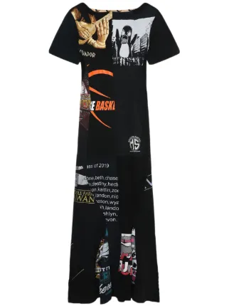 Marine Serre Regenerated Tシャツワンピース | ブラック | FARFETCH JP