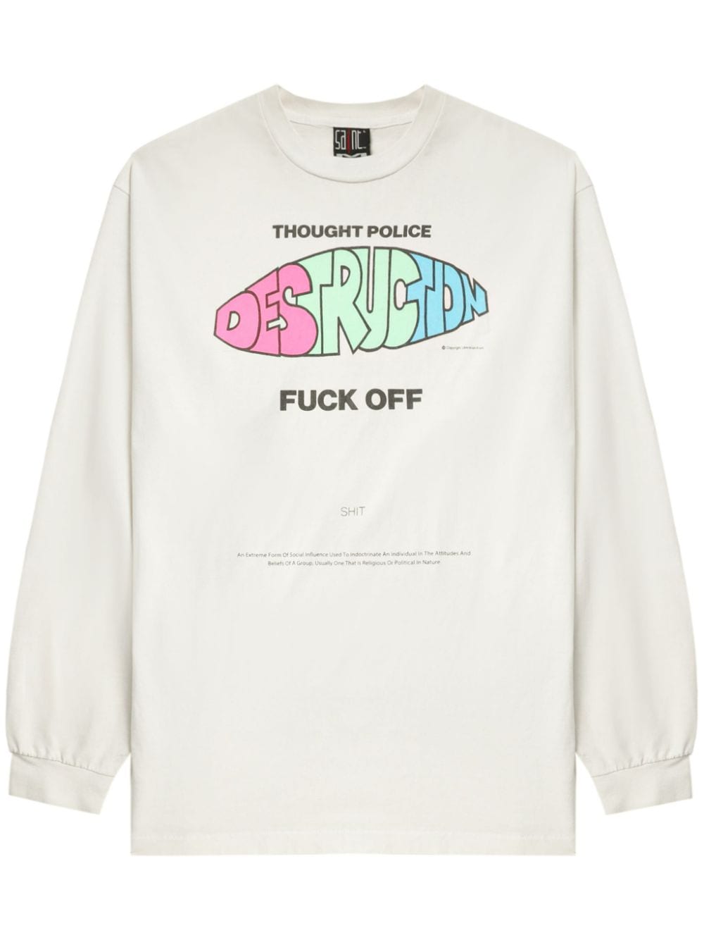 Saint Mxxxxxx Text-print Cotton Sweatshirt In White