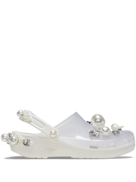 Crocs faux-pearl embellished slingback crocs