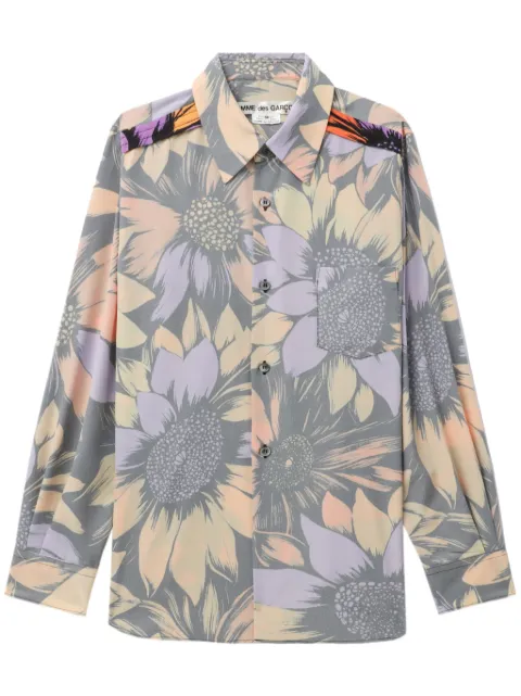 Comme Des Garçons floral-print shirt