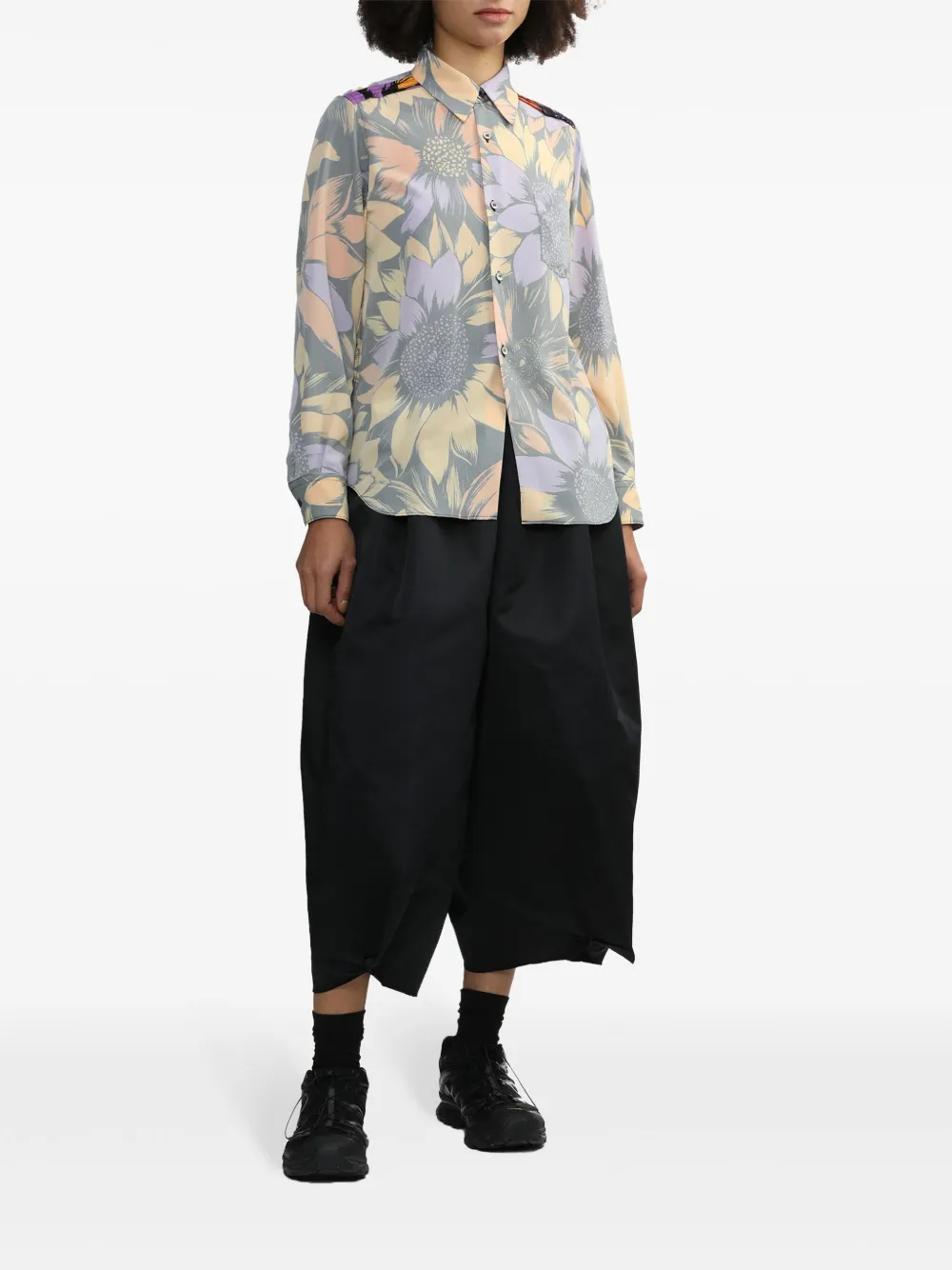 Comme Des Garçons Overhemd met bloemenprint Oranje