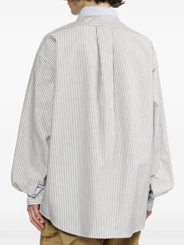 Hed Mayner ストライプ シャツ | グレー | FARFETCH JP