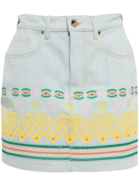 Casablanca minijupe à broderies