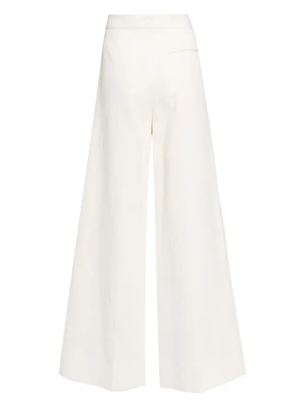 Stella McCartney high-waisted wide-leg Trousers | White