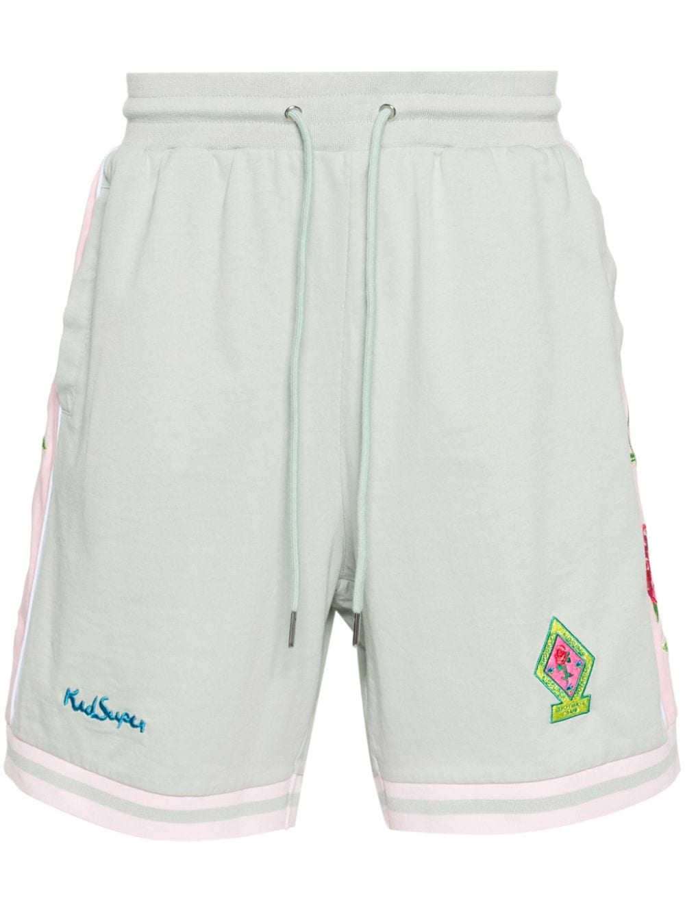 Shop Kidsuper Brooklyn Botanics Cotton Shorts In Pink