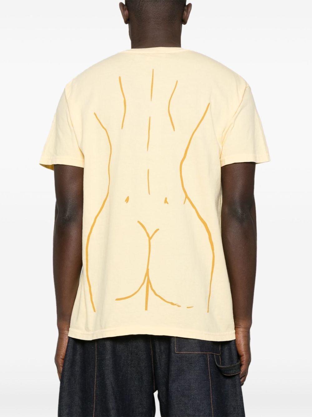Shop Kidsuper Graphic-print Cotton T-shirt In Yellow