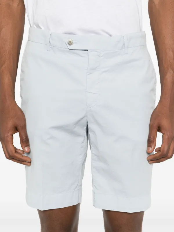 Hackett mid rise Twill Chino Shorts Blue FARFETCH PH