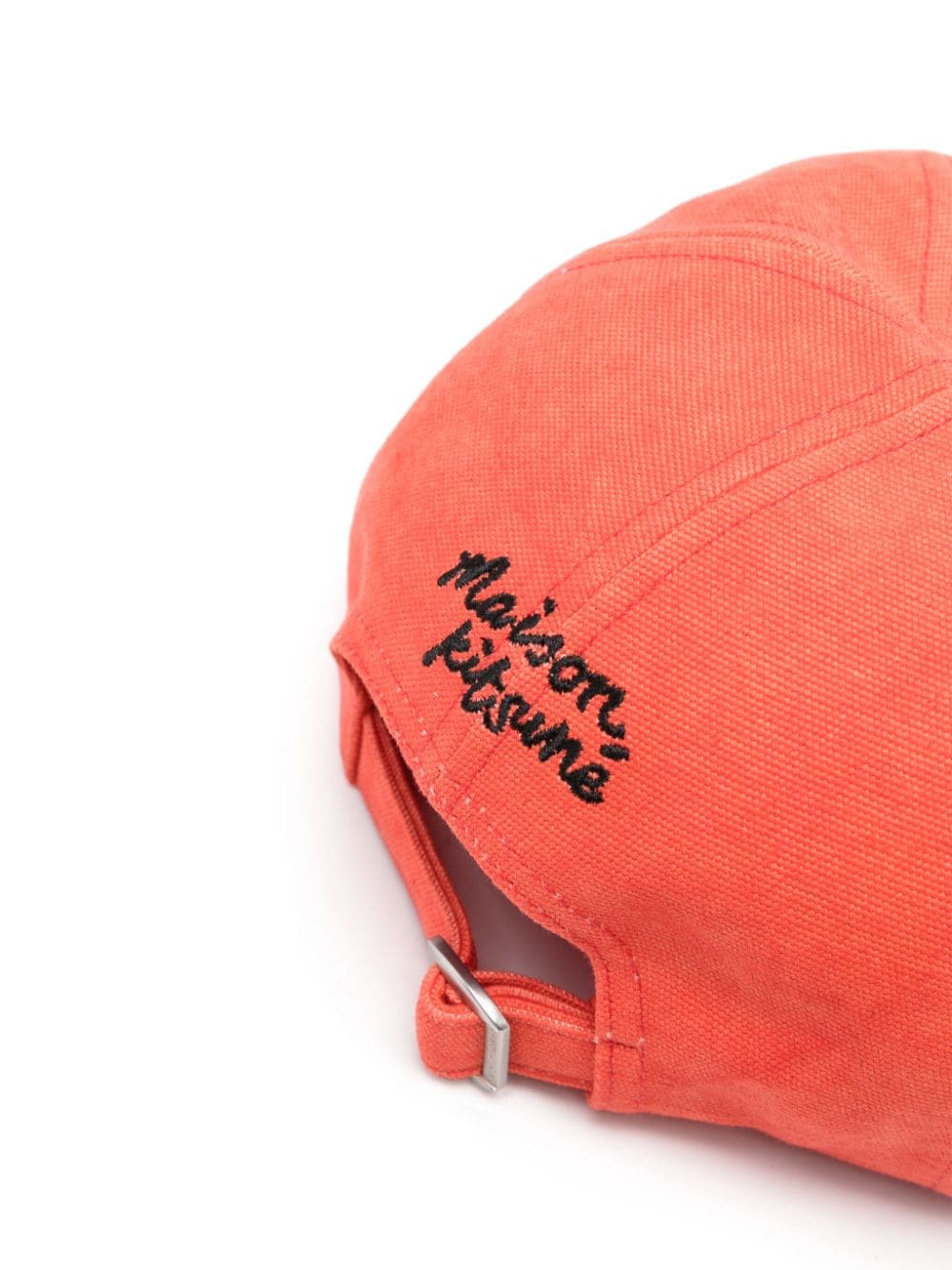 Maison Kitsuné Honkbalpet met geborduurd logo Oranje