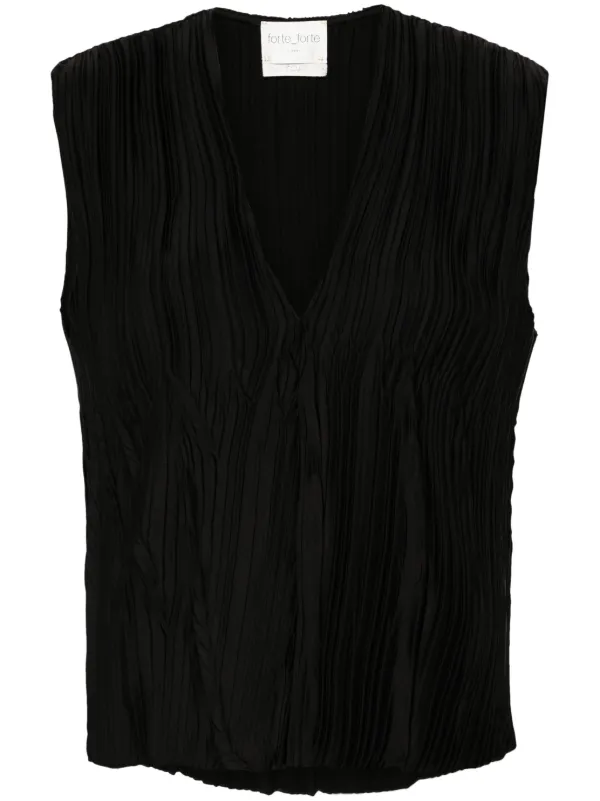 black dressy vest top