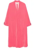 Forte Forte V-neck corduroy coat - Pink