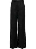 Forte Forte check-pattern wide-leg trousers - Black